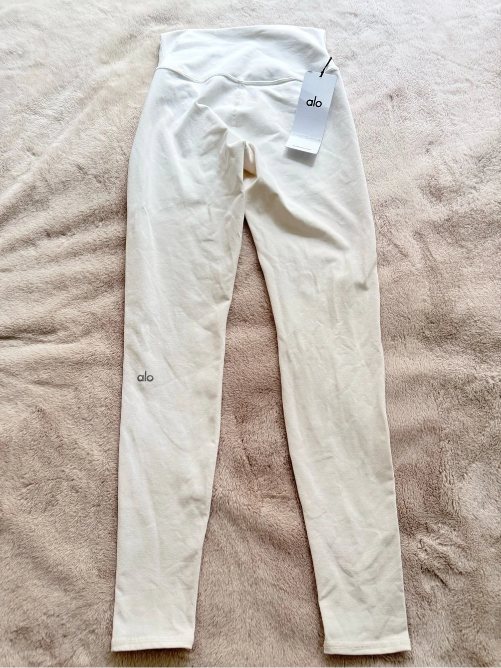 NWT ALO Yoga High-Waist Airbrush Legging Ivory Size S